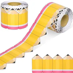 65 Ft Pencil Classroom Bulletin Board Borders Pencil Border Trim for Teacher School Classroom Chalkboard Decorations  to School Decor