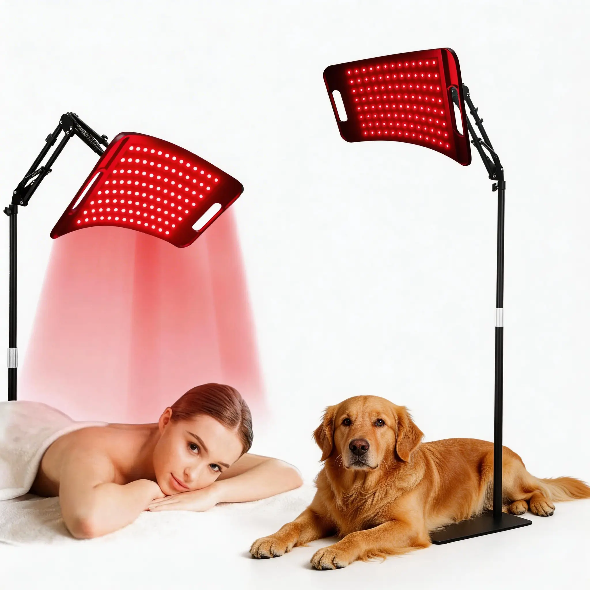 YUYISLE Red Light Therapy LED Lamp - 660nm & 850nm Infrared Panel with Adjustable Controller, Women's Electric Hand Exerciser, Stroke Recovery Solution, Healthy Fitness Muscle Support AI Fat Scale with Reading Function, Wellness