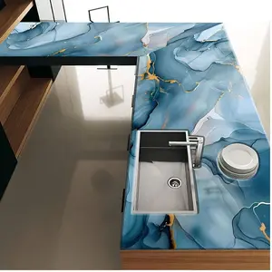 Self-Adhesive Kitchen Wallpaper Roll, Glossy Wall Sticker, Easy Peel and Stick, Suitable for Countertops and Cabinets