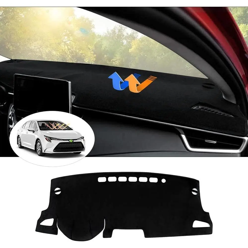 Dashboard Cover Mat for Toyota Corolla 2019-2025 - Flannel Fabric Car Accessory, Exact Cutout Vehicle Accessory, Sunshade with UV Protection, Car Accessories Interior, Vehicle Accessories