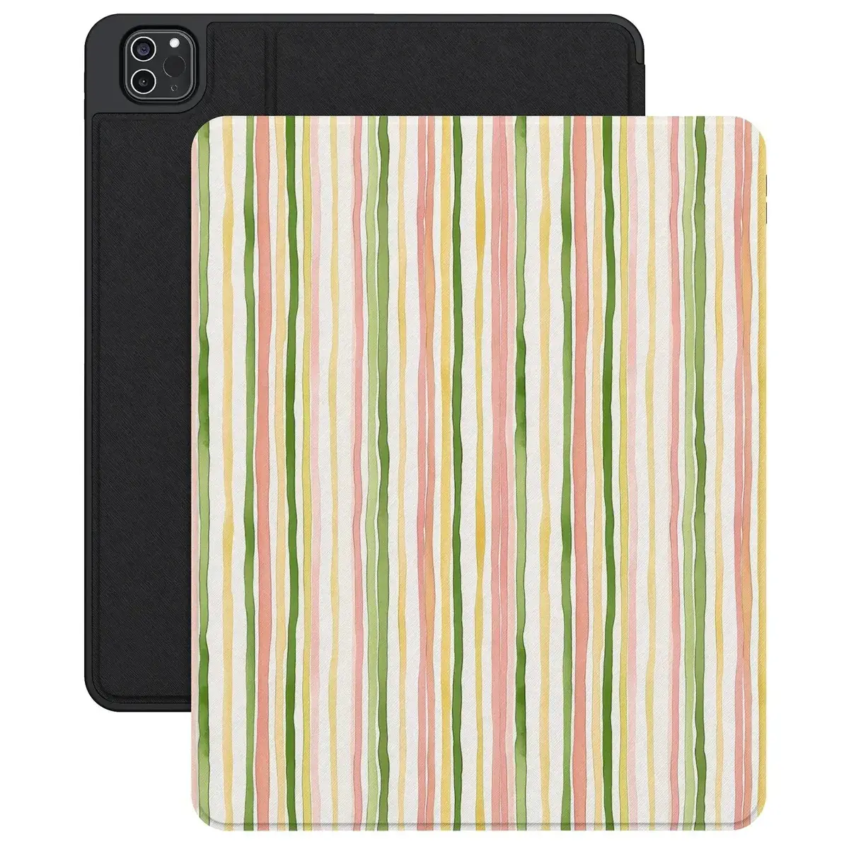 Casely iPad Case | Sweet Stripes | Rainbow Pastel