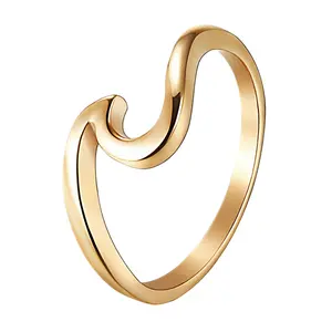 OIDEA Women's Minimalist Wave Ring, Slim 0.7cm Tarnish-Resistant Stainless Steel Classic Band for Jewelry Stacks, Jewelry Stack