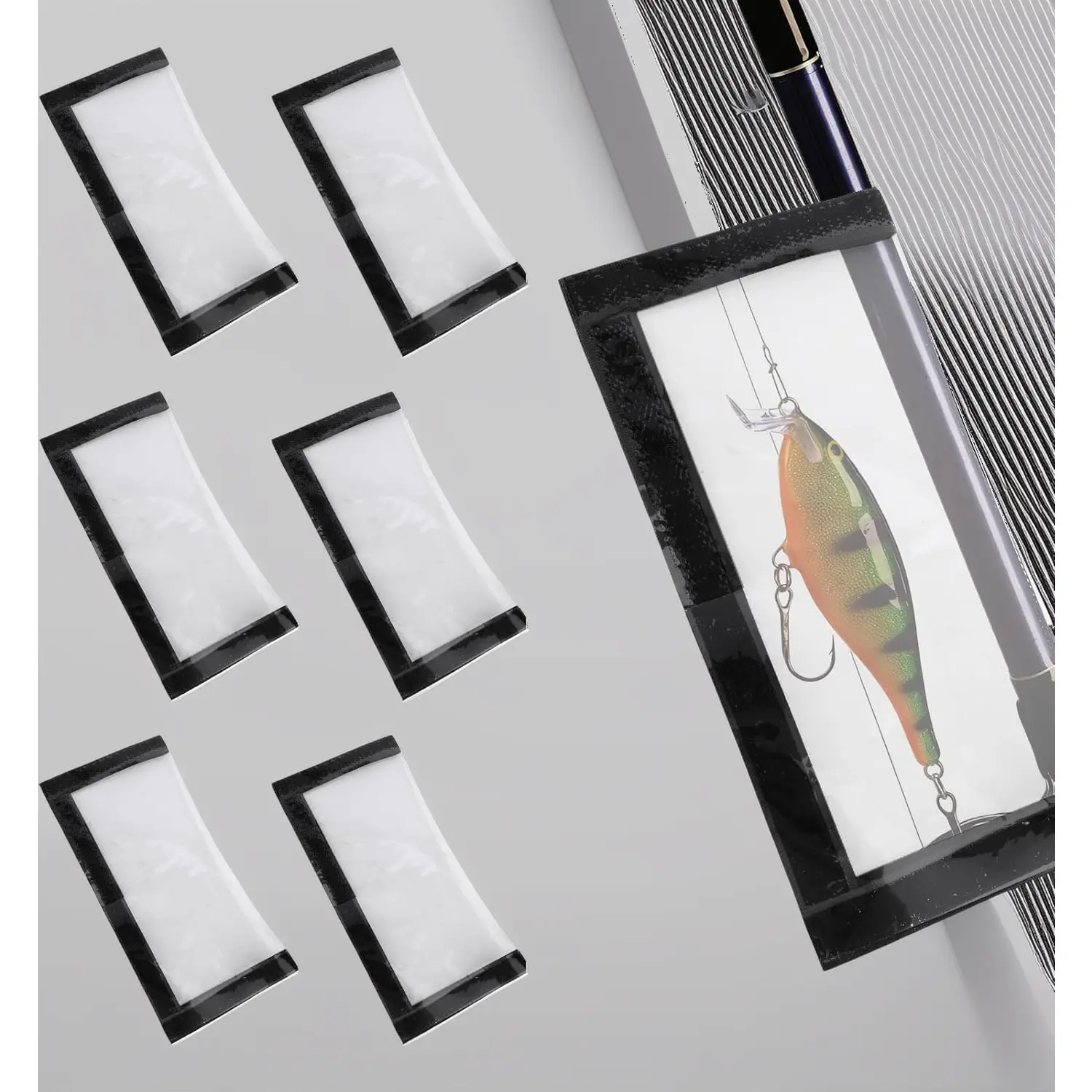 6 Pack Clear Fishing Hook & Lure Protectors - Transparent Safety Sleeves to Cover Treble Hooks.Prevents Tangles & Injuries, Keeps Gear Organized in Tackle Box or Bag
