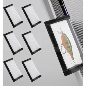 6 Pack Clear Fishing Hook & Lure Protectors - Transparent Safety Sleeves to Cover Treble Hooks. Prevents Tangles & Injuries, Keeps Gear Organized in Tackle Box or Bag