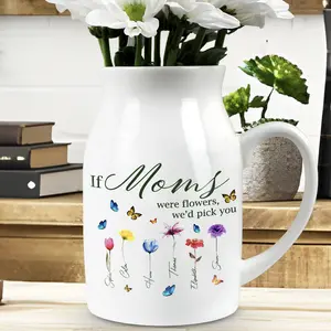 Personalized If Moms Were Flowers Pot, Custom Birth Month Flower Garden Plant Pot, Mother's Day Mini Pot, Nana Gifts, Gigi Gifts