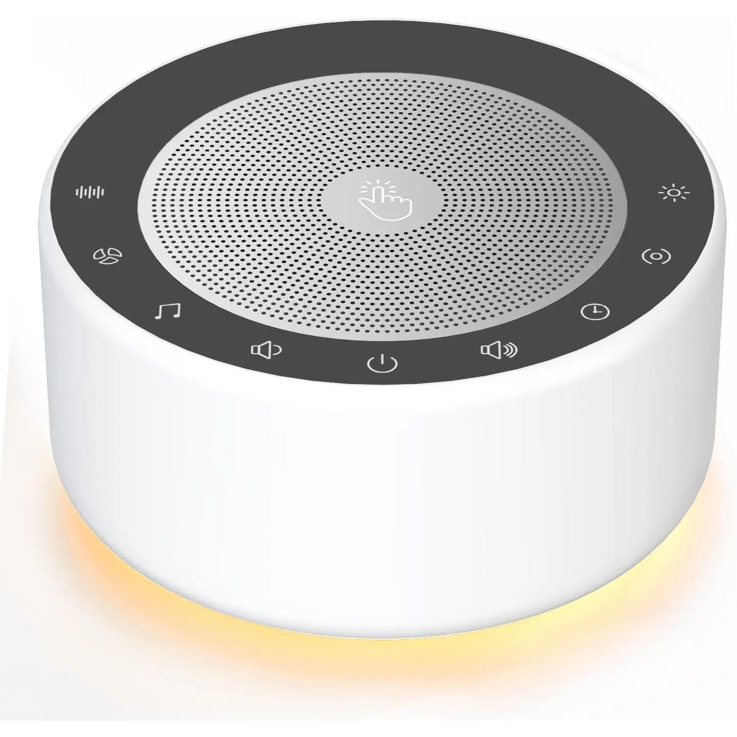 Kipcush Plug-In Sound Lamp with Plastic Body - Modern Relaxing Nursery Sleep Aid, 7-Color Adjustable Mood Lighting, 30 Soothing White Noises, Touch Control, Timer & Memory Function, for Indoor Use