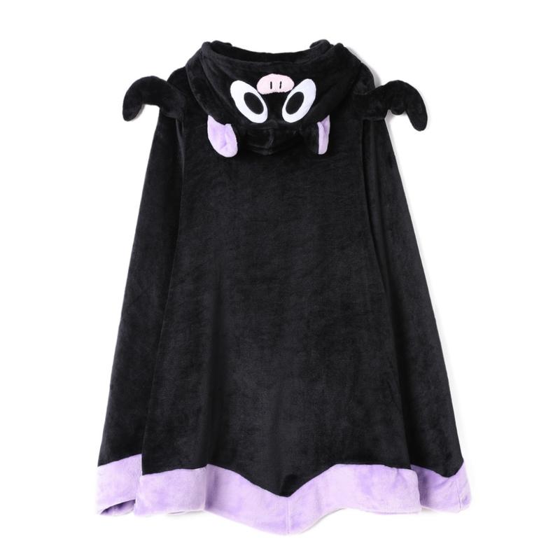 Women's Halloween Themed Pocket Button Front Hooded Bathrobe, Casual Long Sleeve High Low Bathrobe, Women's Sleepwear for Fall & Winter Women's Halloween Themed Pocket Button Front Hooded Bathrobe, Casual Long Sleeve High Low Bathrobe, Women's Sleepwear for Fall & Winter