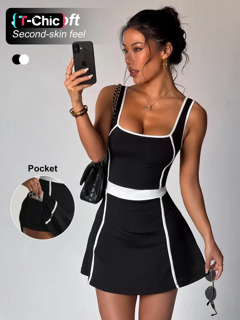 slim-fit tennis dresses with pockets Women's Tennis Dress