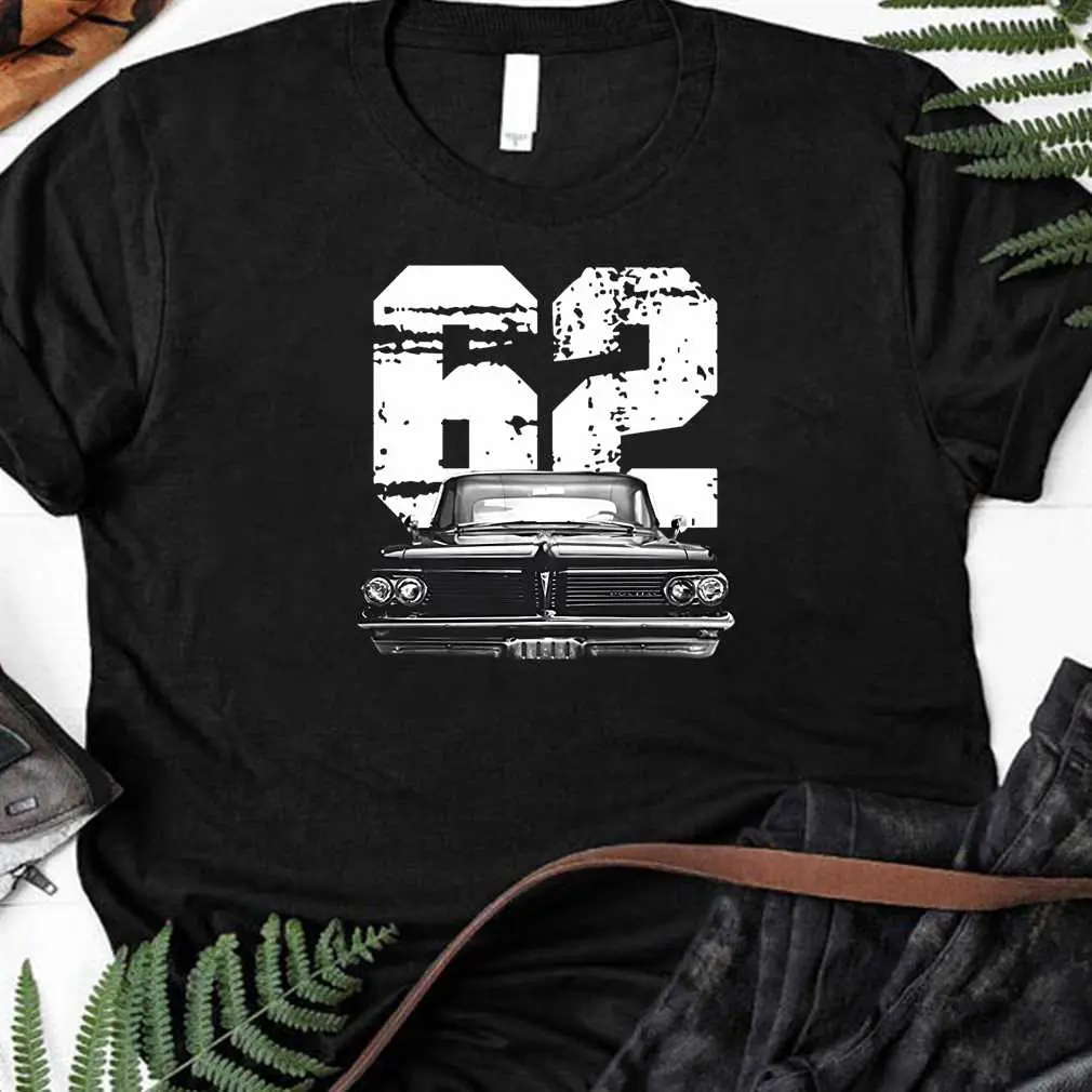1962 Pontiac Catalina Front View With Year T-Shirt