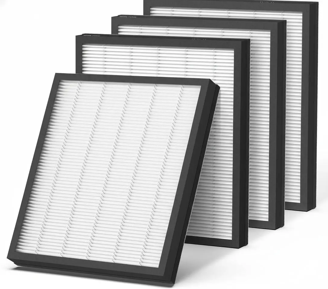 VIQTTA TZ-K2 Filter Replacement, Compatible with ToLife TZ-K2 Air Purifier, 3-in-1 H13 True HEPA Filter, Activated Carbon and Pre-filter, TZ-K2-A, 4 Pack