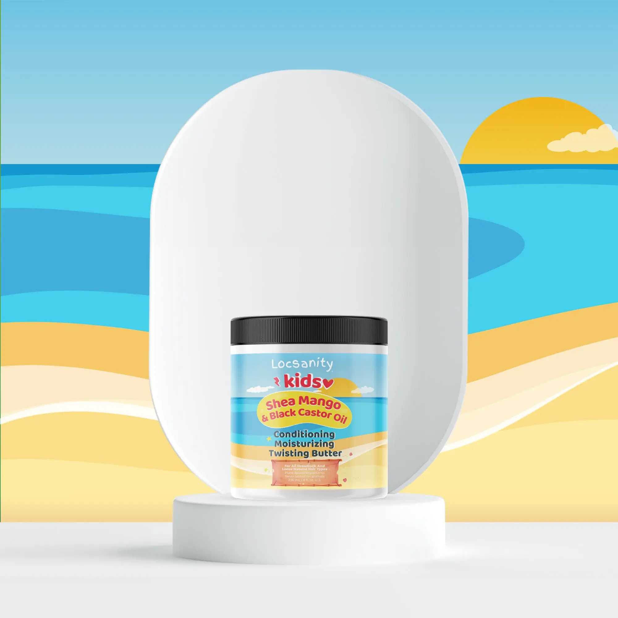 LOCSANITY Kids Twisting Butter with Shea Mango & Black Castor Oil - Hydrating Conditioner and Defining Moisturizer for Soft Hair, Haircare, Natural Hair, Textured, Non Toxic, Nourishing, Plant, Gentle