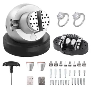 【fathersdaygift】VEVOR Ball Vise, 5" Engraving Setting Tool, 360° Rotation Engraving Block Vise, 35 PCS Attachment Jewelry Engraving Block Tools Standard Block for Gemstone Inlay and Small-Scale Engraving