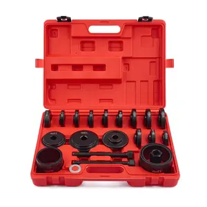Orion Motor Tech 24pc Wheel Bearing Press Kit, Front Wheel Drive Bearing Removal & Installation Tool Set, Bearing Puller Installer Remover with Sliding Screws & Bushings for Cars & Light Trucks-Steering Automotive, Red, Blue