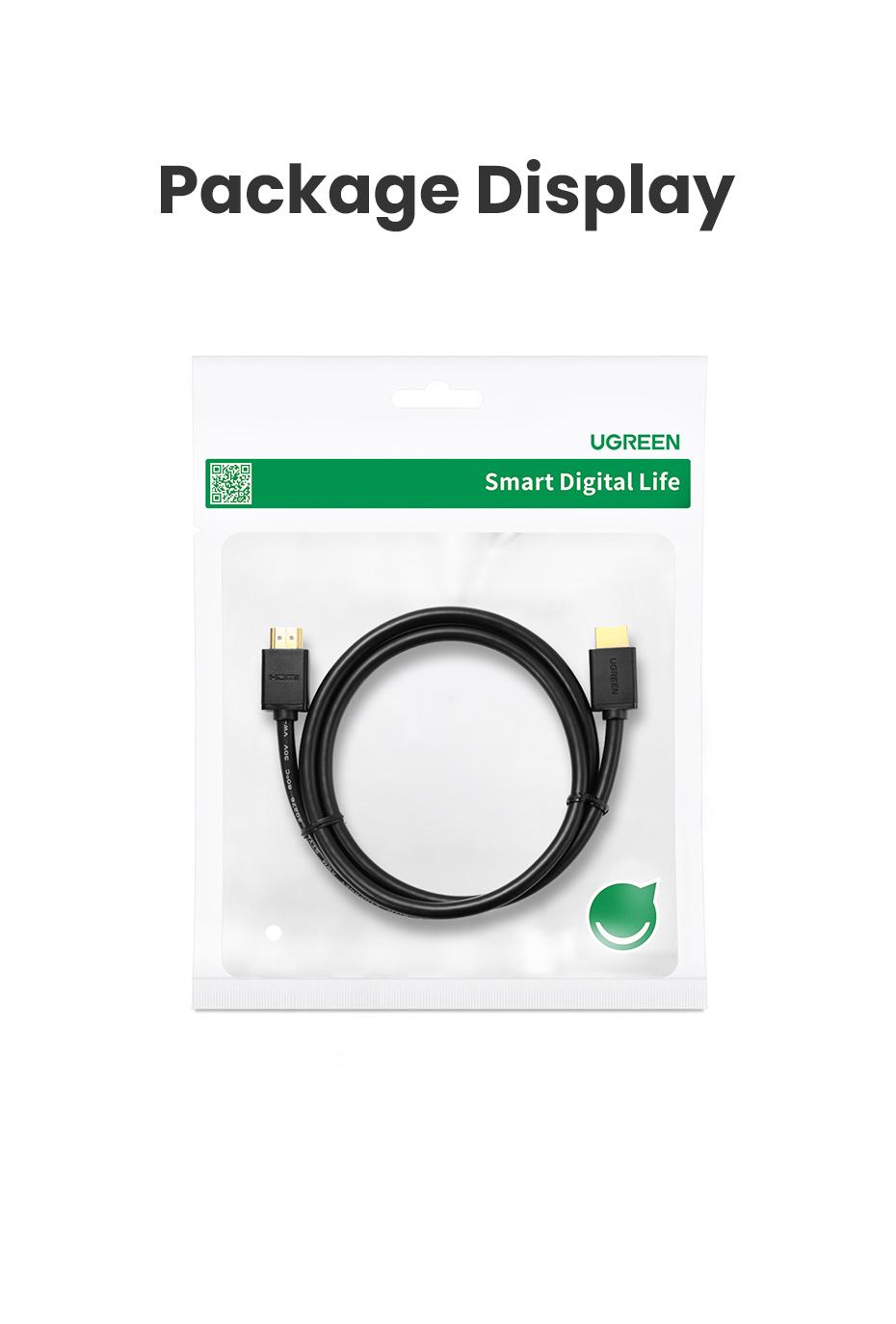 UGREEN 4K@60Hz HDMI Cable High Speed Monitor Cable 1.5FT | 18Gbps, Ethernet Support, Compatible with UHD TV Computer Switch Xbox 360 PS5 PS4 Blu-ray tiktokshopbacktoschool, Cable Connection, 1.5 Feet