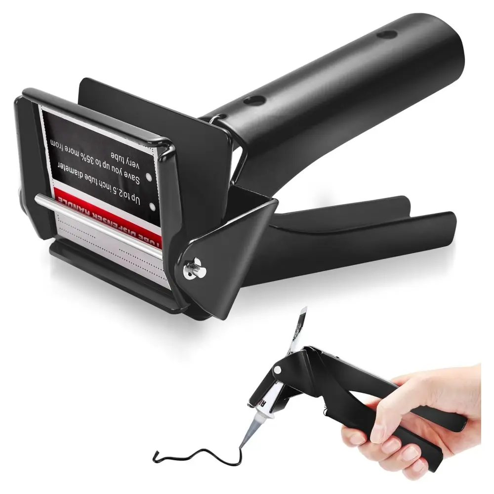 Tube Extrusion Tool - Efficient RTV and Silicone Dispenser That maximizes The use of All Material in The Tube and Prevents Material Waste(Black)