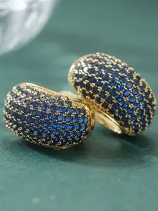 Bohemian High-End Synthetic Blue Zircon Earrings for Women, Summer Travel Fashion Jewelry, Casual Style, All Seasons, Shining Earrings