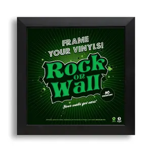 Vinyl Record Wall Display Frame Black - Awesome gift for Vinyl collector To Display and Protect 33LP on the Wall