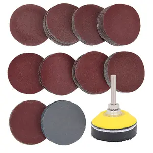 100 count 2 Inch Sanding Discs, 80-3000 Grit Sandpaper with 1/4" Shank Backing Plate and Soft  Buffering Pad, for Drill  Tool, Hook & Loop Sand Paper Assortment Pack