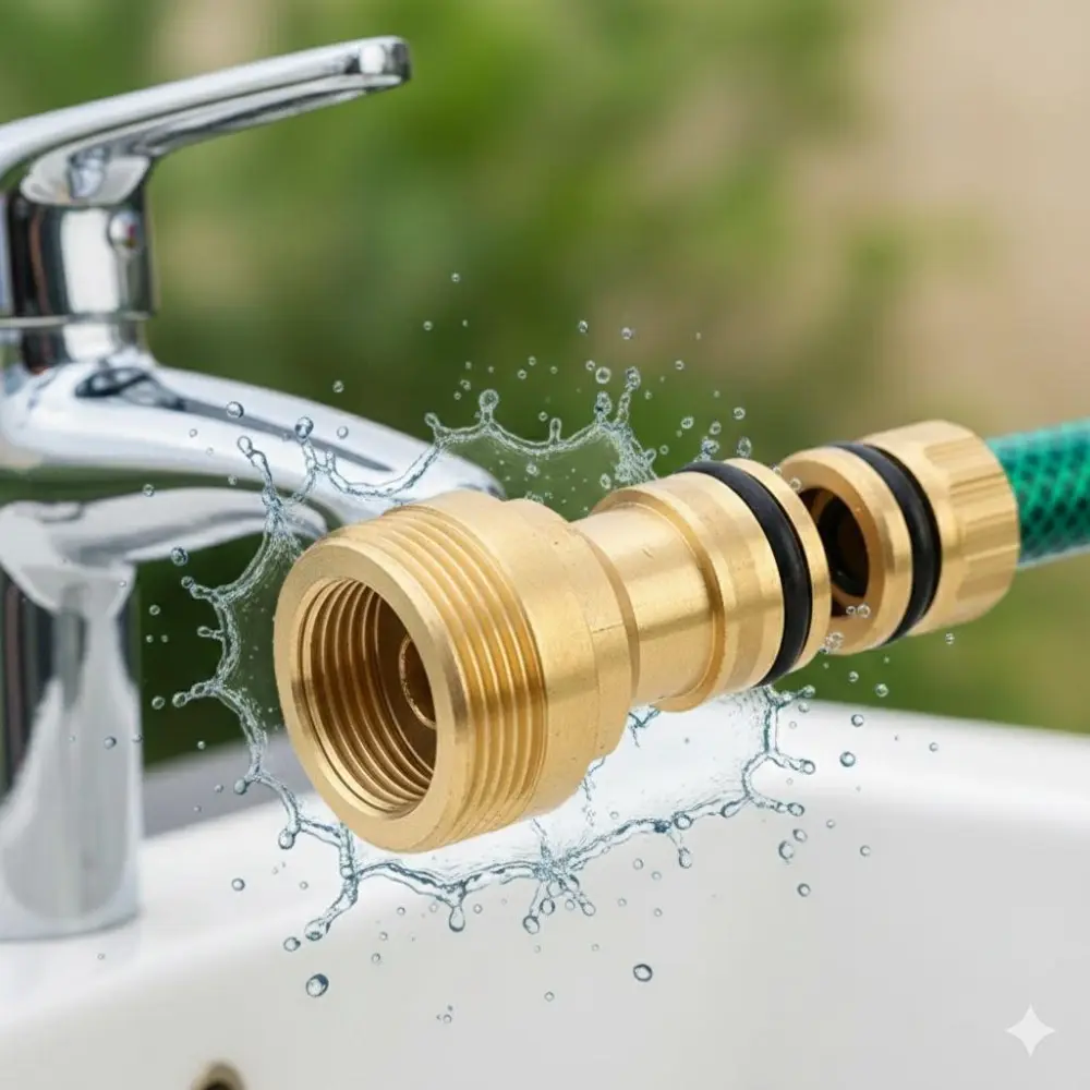 Universal Stainless Steel Faucet Adapter: Leak-Proof Water Mixer Connector for Kitchen & Bathroom. Enhances Flow Efficiency, Solves Leakage Issues. Ideal for Daily Use, Holiday Gatherings, and Creating a Comfortable Home Environment.