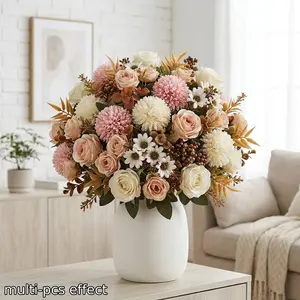 Realistic Artificial Flowers, Hydrangea, Peony, Sunflower, Indoor Outdoor Decor, Wedding Event Decoration, All Season Home Decor, Artificial Flower Arrangements