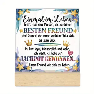 Acrylic Desktop Decoration Gift for Best Friends, Perfect for Birthdays Graduations Thank Yous, Suitable for Boys Girls