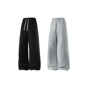 Men’s retro casual wide-leg drawstring sweatpants, 2-pack