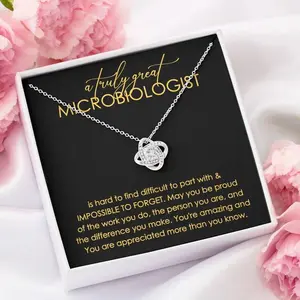 Microbiologist Necklace, Gift for Microbiologist, Thank You Microbiologist, Appreciation Gift for Microbiology, Retirement Microbiologist
