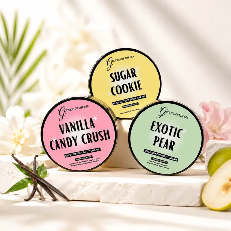 [ Travel Body Cream ] Shea Butte Body Cream -Deeply Hydrating with Natural Aloe, Chamomile, Cocoa Butter & Cucumber Extract – Nourishing Skin Moisturizer for Dry, Sensitive & Normal Skin | Goddess of the Sea