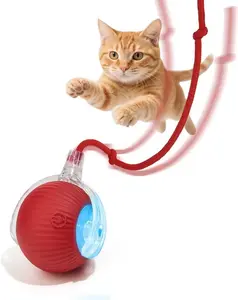 Interactive Dog Cat Toy Ball, Upgraded Rechargable Smart Automatic Rolling Pet Ball with Tail, Fast Moving Toy for Bored Indoor Kitty Puppy molxiobul