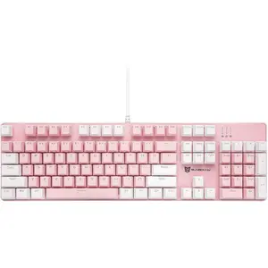 Mechanical Keyboard Gaming Keyboard | Blue , Pink & White Color, White Backlit Keyboard | 104   Layout | Wired Gaming Keyboard | Hot Swappable Mechanical Keyboard | PC Keyboard