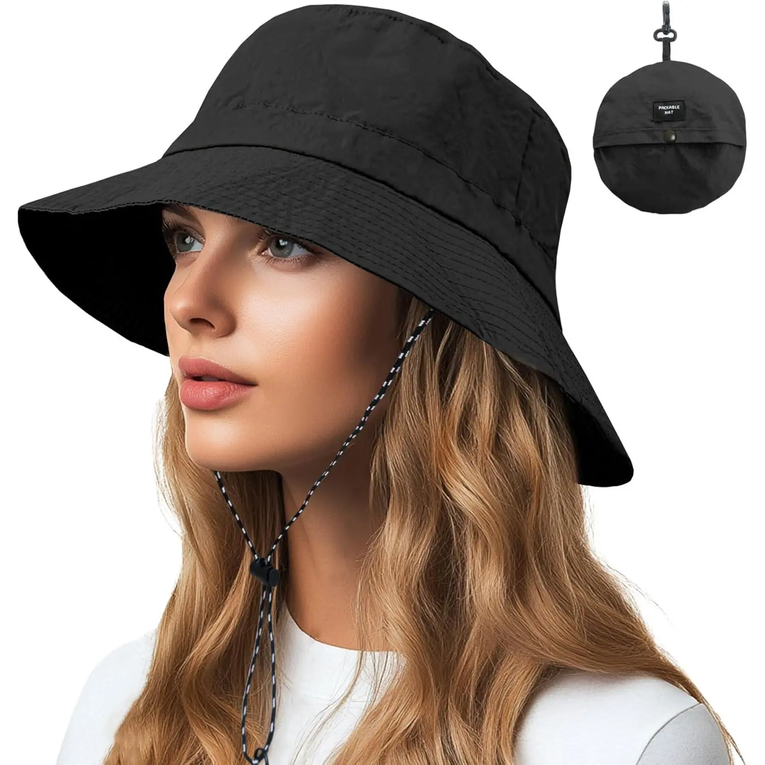 Waterproof Quick Dry Bucket Hats for Woman Men Packable Foldable Rain Sun Hat Lightweight Hiking Hat