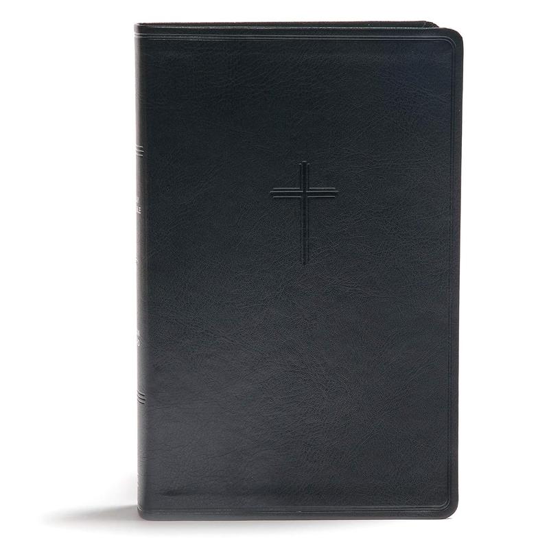 CSB Everyday Study Bible, Black LeatherTouch, Black Letter, Study Notes, Illustrations, Aricles, Easy-to-Carry, Easy-to-Read Bible Serif Type