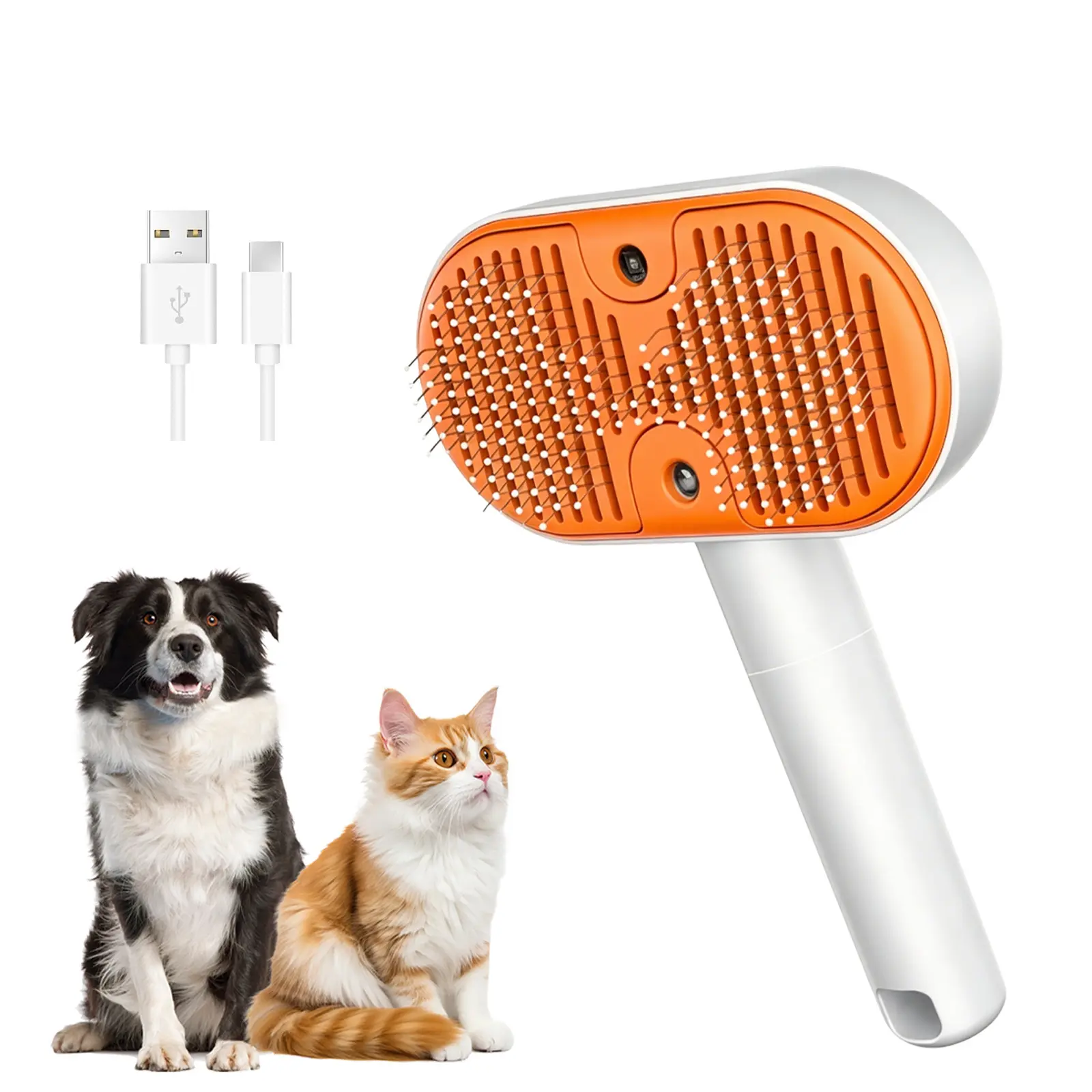 Universal Steam Detangling Comb for Cats and Dogs - Pet Grooming Shedding Brush, Essential Coat Care Tool, Easy-to-Use Summer Grooming Accessory