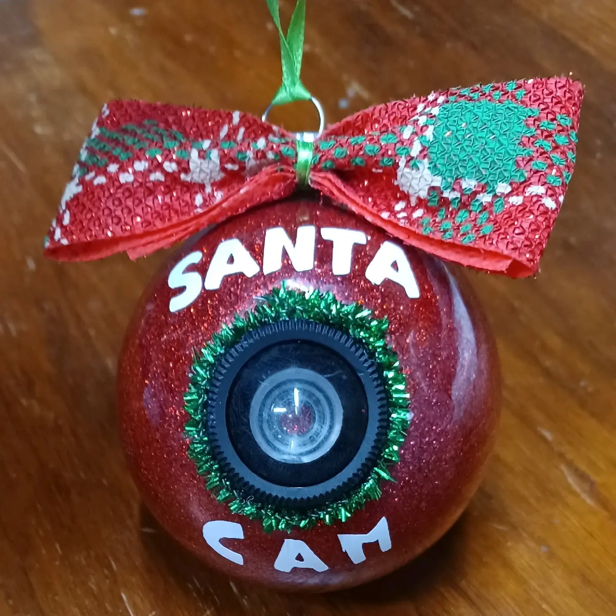 Santa Cam Christmas Ornament
