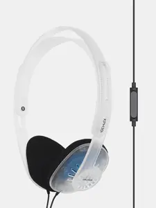 KPH30i Clear Transparent On-Ear Headphone, High-Fidelity, Retro, 90s Style, In-Line Microphone with Audio Remote