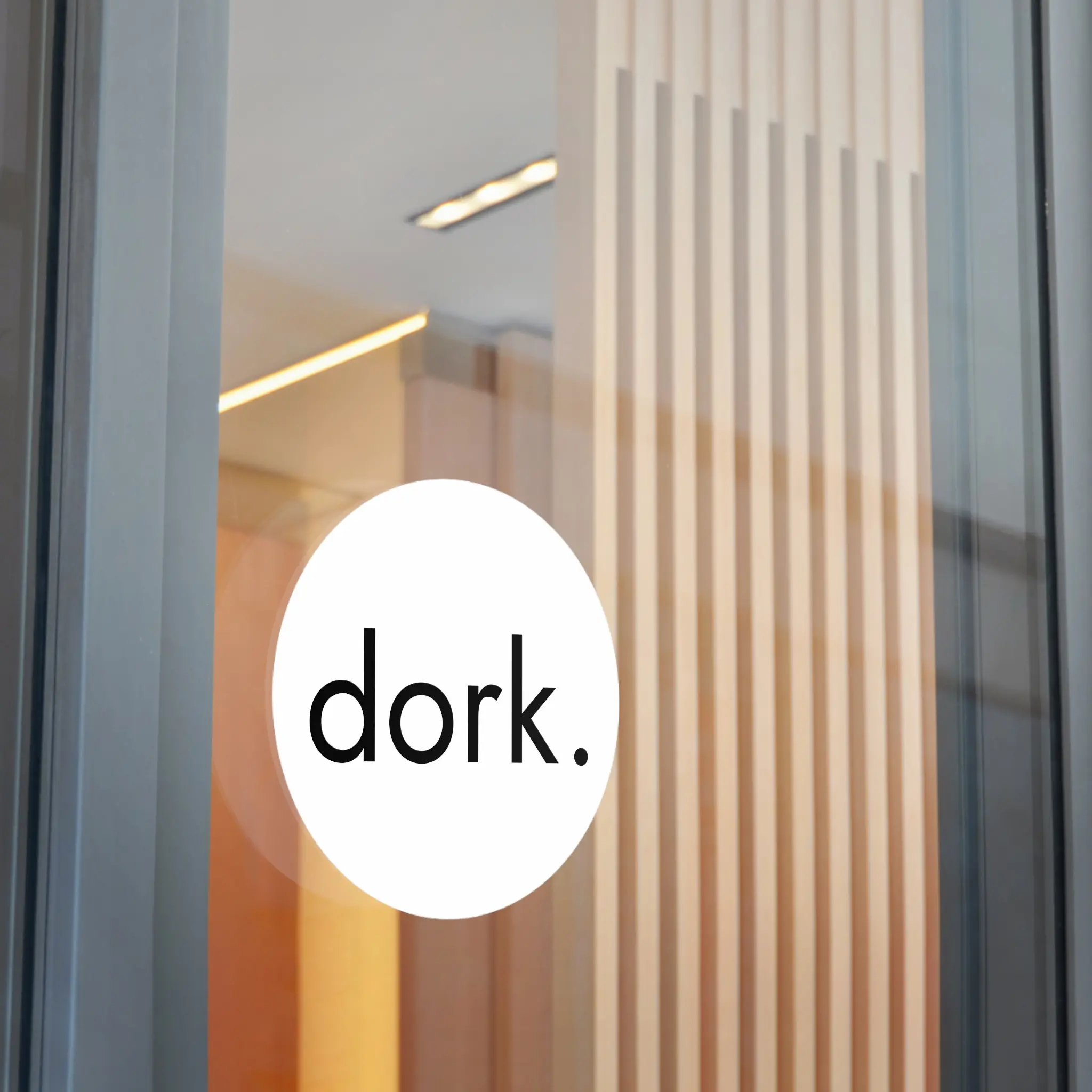 dork text sticker | kiss-cut vinyl sticker, laptop decal