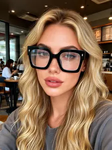 Fashionable Blue Light Blocking Glasses, Ultra-Light Durable Frame, Perfect for Work Learning, Computer Phone Daily Use, Casual Style