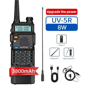 Baofeng Handheld Radio UV-5r, 8w 3800mah, 128 Channels, Dual Band Vhf/uhf/fm, Outdoor Communication, Safety & Adventure