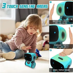 Emo Robot Intelligent Robots Russian & English & Spanish Version Voice & Touch control Toys Interactive Educational Children's G