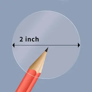 2 Inch Round Clear Seal Stickers,Transparent Envelope Mail Wafer Seal Self Adhesive Package Circle Label (1bag,288PCS)
