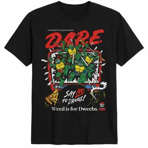 Teenage Mutant Ninja Turtles >     Classic Retro Pattern T-Shirt Winter Clothing DARE Say No To Drugs Teenage Mutant Ninja Turtles Pattern T-Shirt Men's and women's tops suitable for everyday wear and all seasons