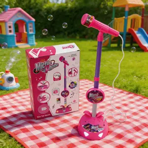 Portable with LED Lights Kpop Karaoke Microphone Toy,Built in music,Boosts child's happiness and confidence,Perfect birthday,Christmas,Easter gift for ages 3-8 festival gift creativity halloween gift ornament kids shopping g ideal choice instruments shows