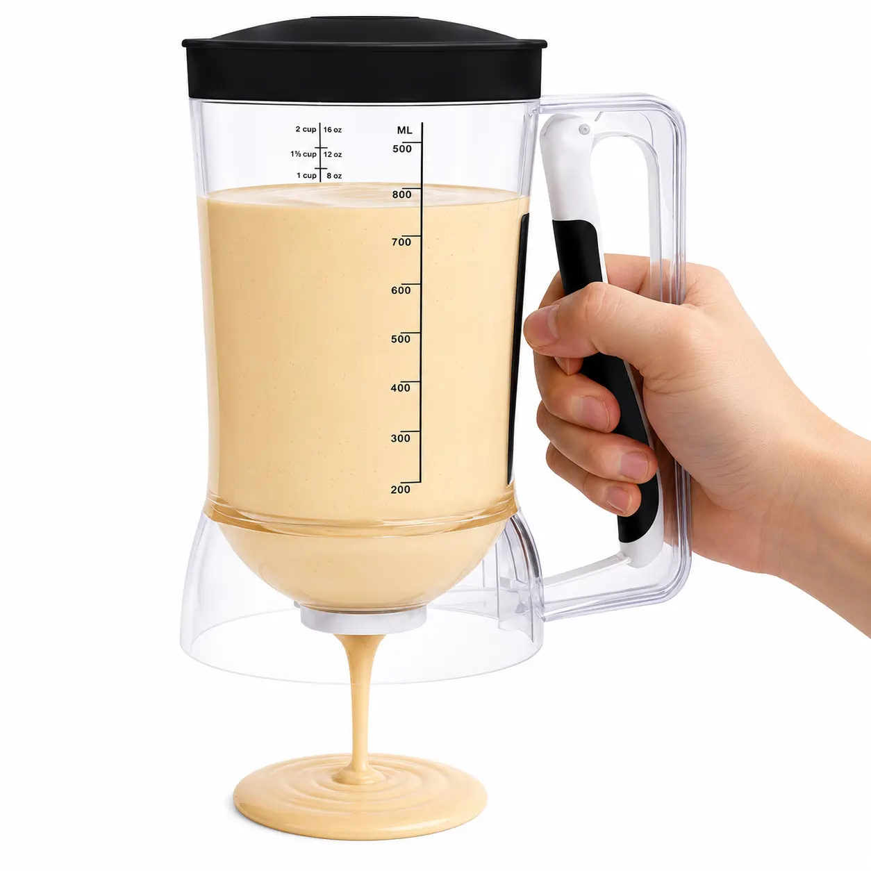 Eggessentials Pancake Batter Dispenser with Measuring Scale for Easy Pouring and Precise Baking