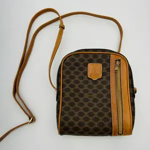 Pre-owned Celine Leather PVC Mini Bags Macadam Blason Front zipper Crossbody Shoulder bag WD131630