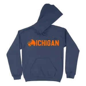 Mblem Michigan Pullover Hoodie Navy