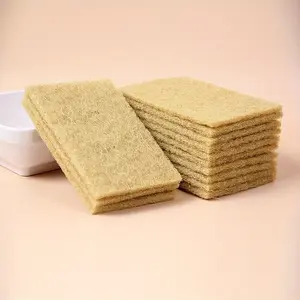 10pcs Honeycomb Sponge Scrub Dishbrush Sponge Block Kitchen Cleaning, Scratch Sisal Cleaning Sponges for Dishes, Pans, and Pots - Odor Free, Compostable, and Biodegradable