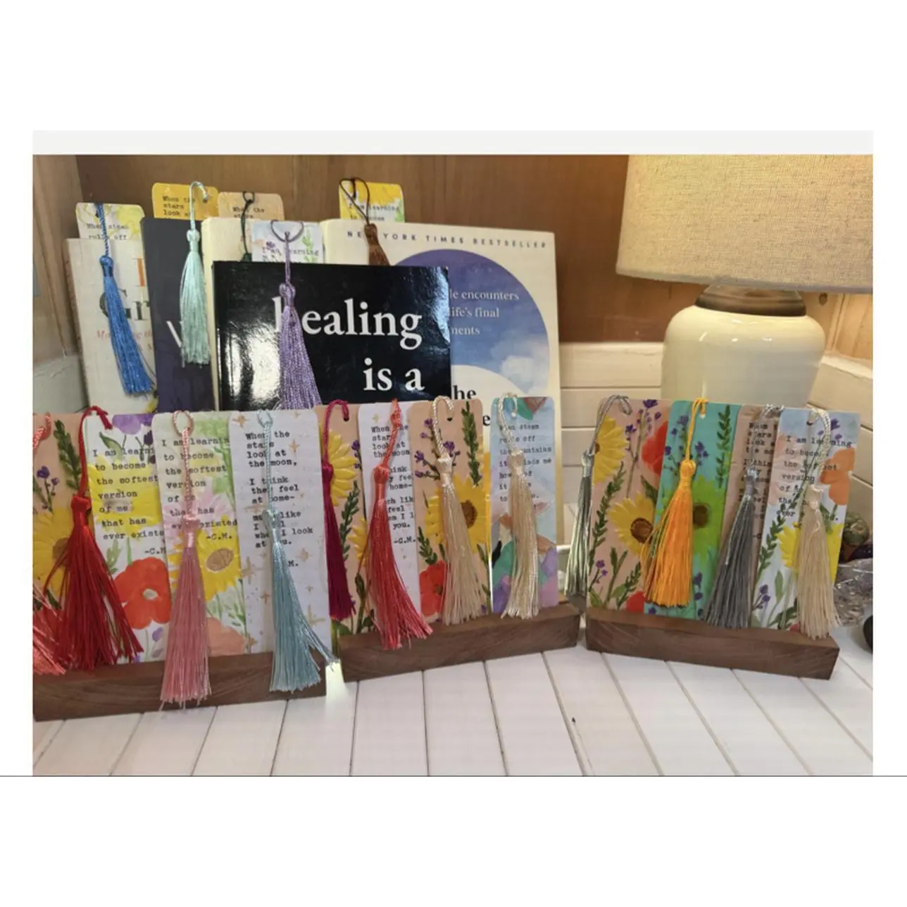 Handmade Watercolor Bookmarks | Hand-Painted Literary Gifts for Book Lovers