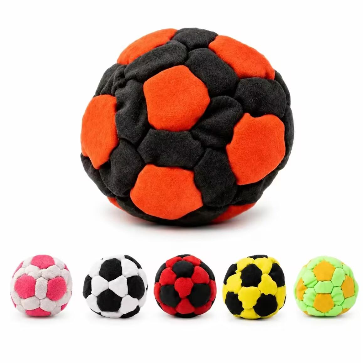 6 Pack 2.75 Inch Plush Footbags Soft Fleece Hacky Sack Balls for Kids & Adults Y2K Nostalgia Juggling Toy Outdoor Summer Camp Game Coordination Training Party Favors Colorful Skill Play Set