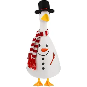 Snowman Suit for Your Porch Goose!Cozy Winter Outfit Fits 23 Inch Decor  Dress Your Goose for Christmas!Adorable Snowman Costume for 23" Lawn Statue