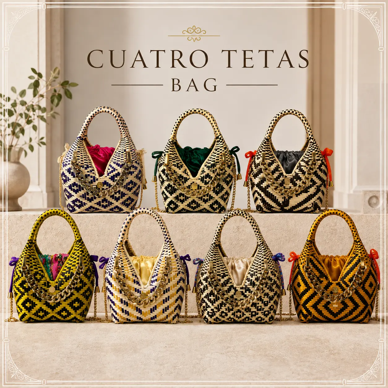 4 TETAS WOVEN BUCKET BAG COLLECTION